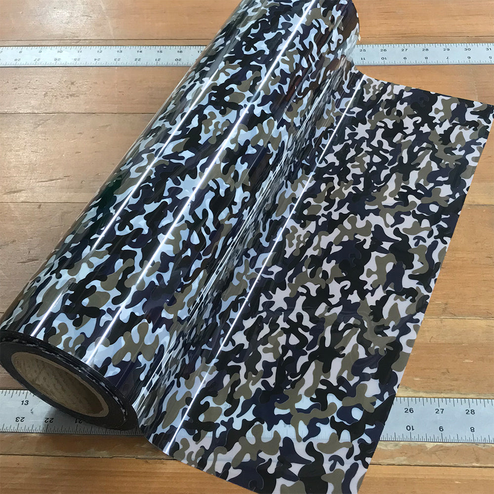 Foil, Camo Camouflage Brown Heat Transfer Vinyl 19" HTV