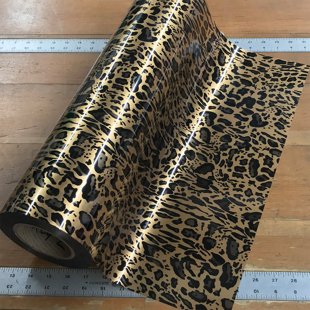 Foil, Leopard Black Heat Transfer Vinyl 19" HTV