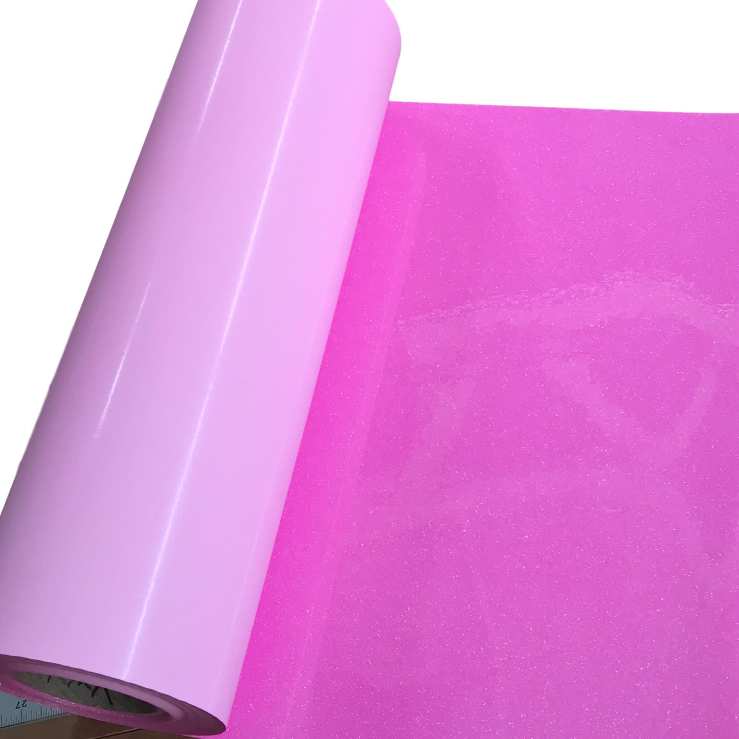 Glitter, Rainbow Neon Pink Heat Transfer Vinyl 19" HTV