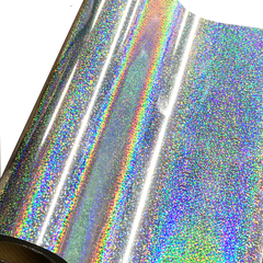 Heat Transfer Vinyl 19" Width SILVER HOLOGRAM HTV