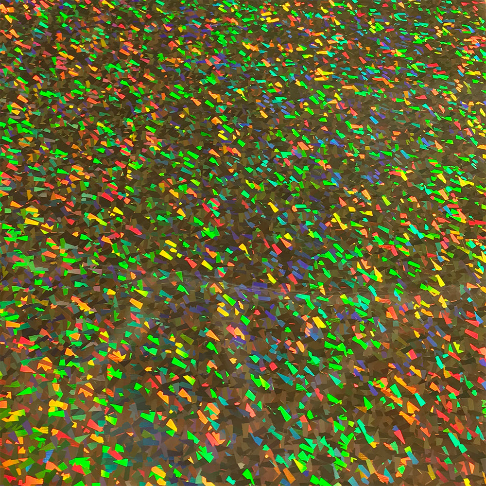 Heat Transfer Vinyl 19" Width Crystal Gold Hologram HTV