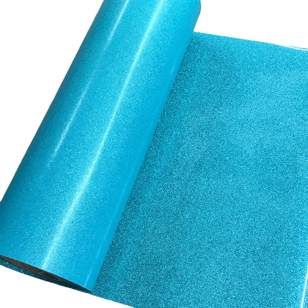 Glitter,??Aqua Jade??Heat Transfer Vinyl 19" HTV