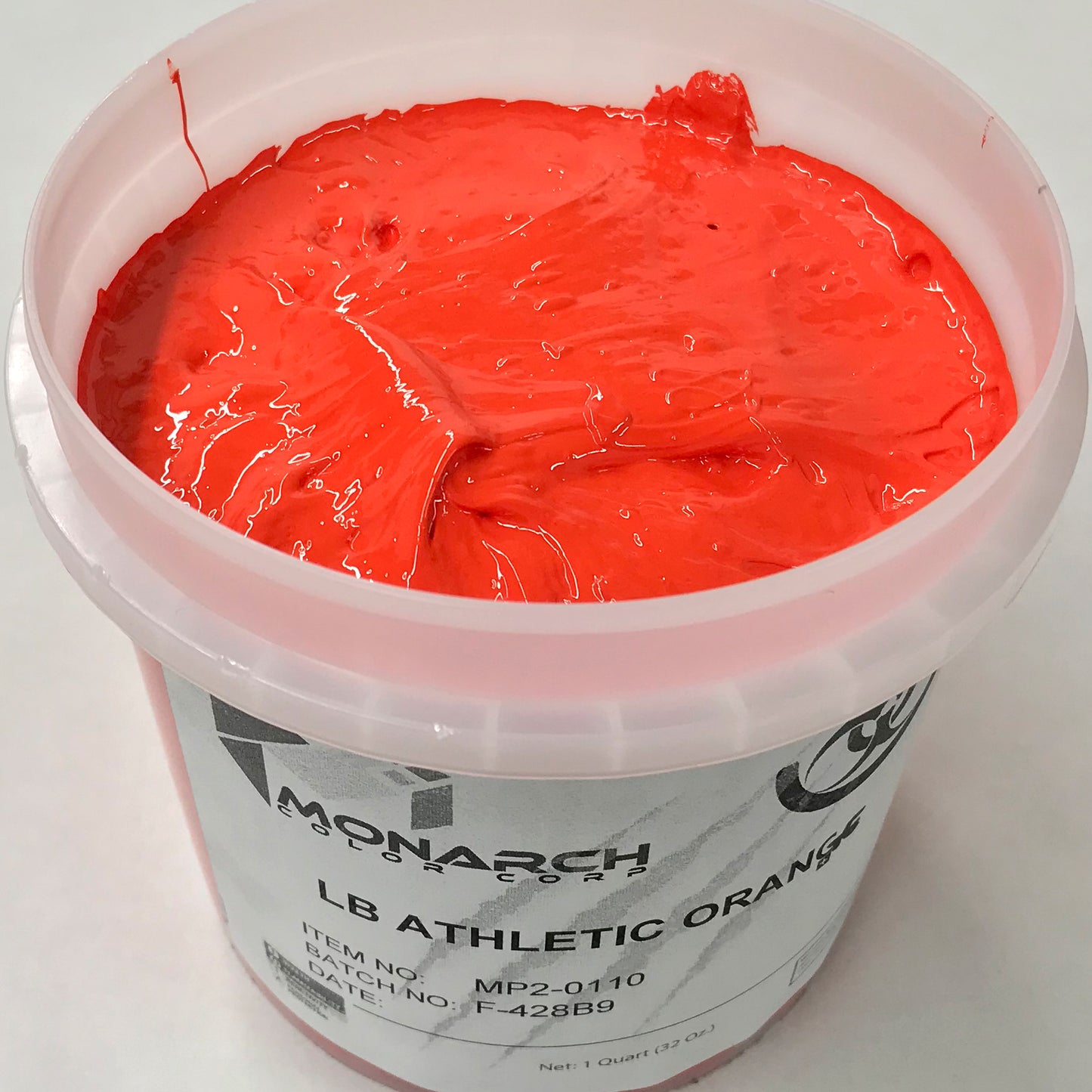 Monarch Plastisol Screen Printing Inks Low Temp Poly / Poly Blend Athletic Orange