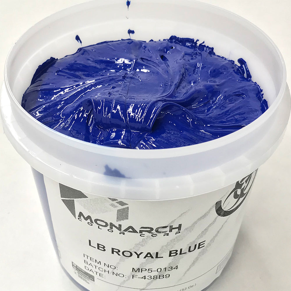 Monarch Plastisol Screen Printing Inks Low Temp Poly / Poly Blend Royal Blue