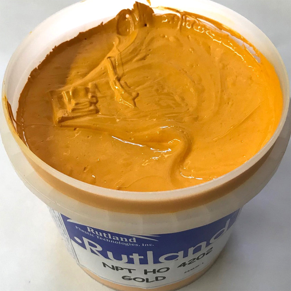 RUTLAND EH4202 NPT HIGH OPACITY GOLD PLASTISOL OIL BASE INK FOR SILK SCREEN PRINTING