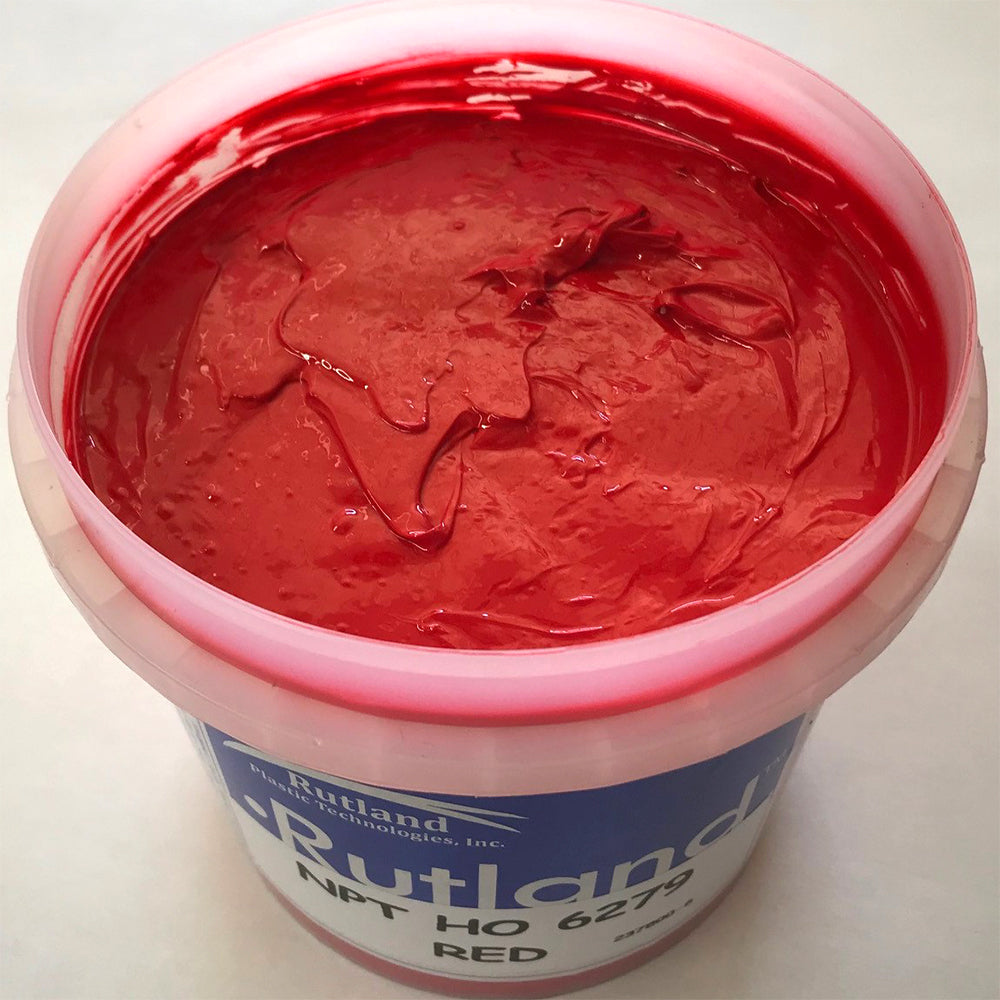 RUTLAND EH6279 NPT HIGH OPACITY RED PLASTISOL OIL BASE INK FOR SILK SCREEN PRINTING