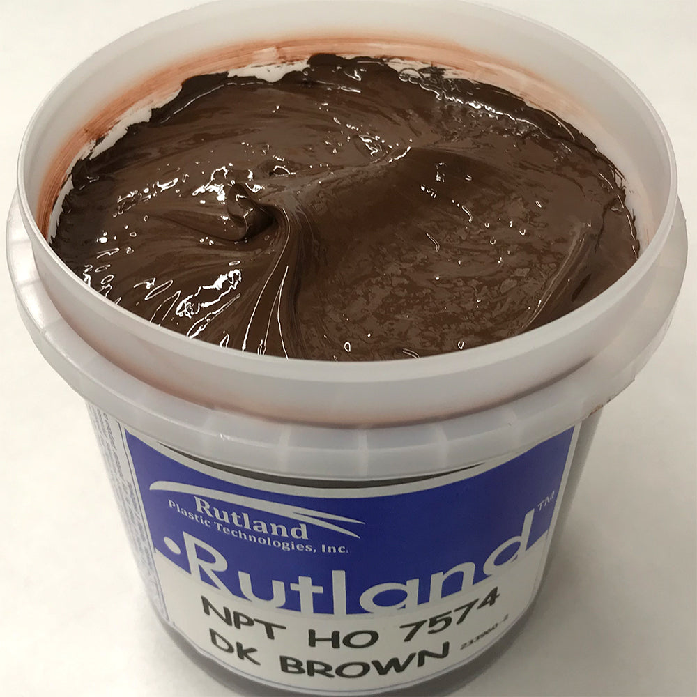 RUTLAND EH7574 NPT HIGH OPACITY DARK BROWN PLASTISOL OIL BASE INK FOR SILK SCREEN PRINTING