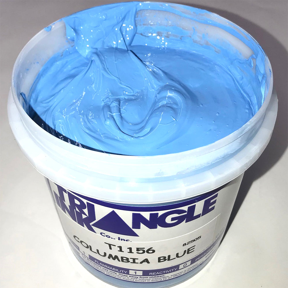 TRIANGLE 1156 COLUMBIA BLUE PLASTISOL OIL BASE INK FOR SILK SCREEN PRINTING